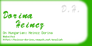 dorina heincz business card